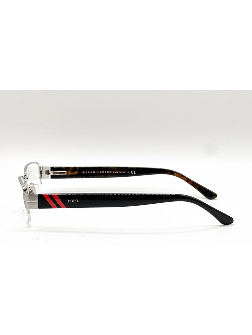 Polo Ralph Lauren 1115 9001 Black Half Rim Authentic Eyeglass Frames 52-17